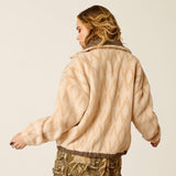 Ariat Women's Sherpa Blocked Jacket - Tonal Sand Print Tonal Sand Print