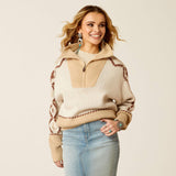 Ariat Women's Wild West Sweater - Summer Sand & Irish Cream umer Sand / Irish Cream / S