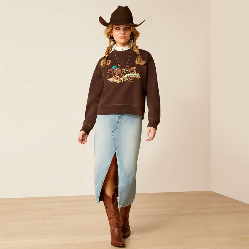 Ariat Women's Riata Sweatshirt - Mole Mole