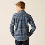 Ariat Kids' Huntley Retro Fit Shirt - Copen Blue Copen Blue