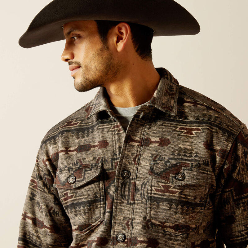 Ariat Men's Caldwell Printed Shirt Jacket - Brindle Brindle /  / REG