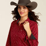 Ariat Women's Kirby Stretch Shirt - Red Cattle Brand Cattle Brand