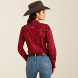 Ariat Women's Kirby Stretch Shirt - Red Cattle Brand Cattle Brand