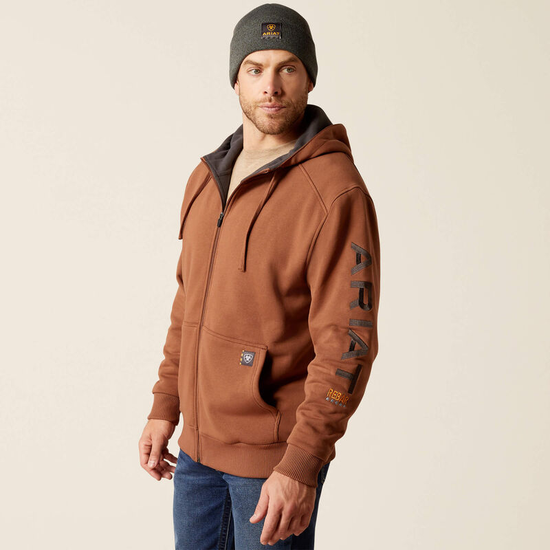 Ariat Men's Rebar All-Weather Full Zip Hoodie - Aztec Aztec /  / REG