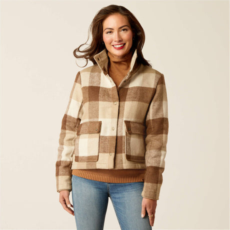 Ariat Women's Marland Jacket - Carmel Buffalo Plaid Camel Buffalo Plaid