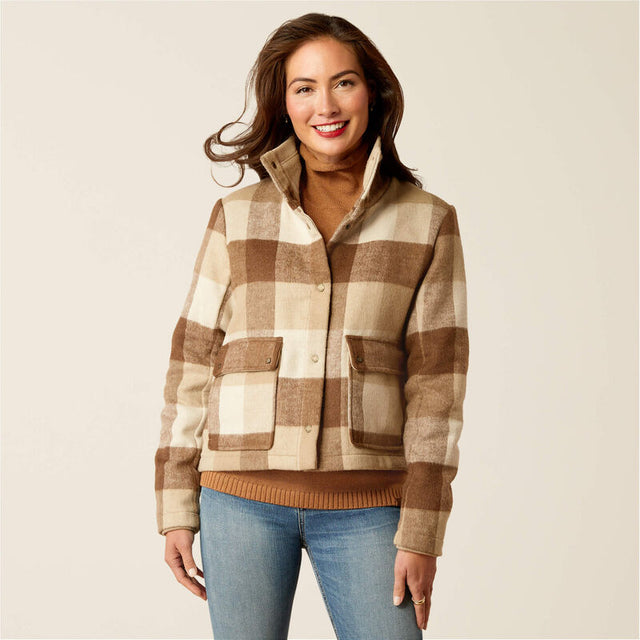 Ariat Women's Marland Jacket - Carmel Buffalo Plaid Camel Buffalo Plaid