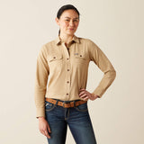 Ariat Women's Rebar Flannel Tunic - Oatmeal Heather Oatmeal Heather