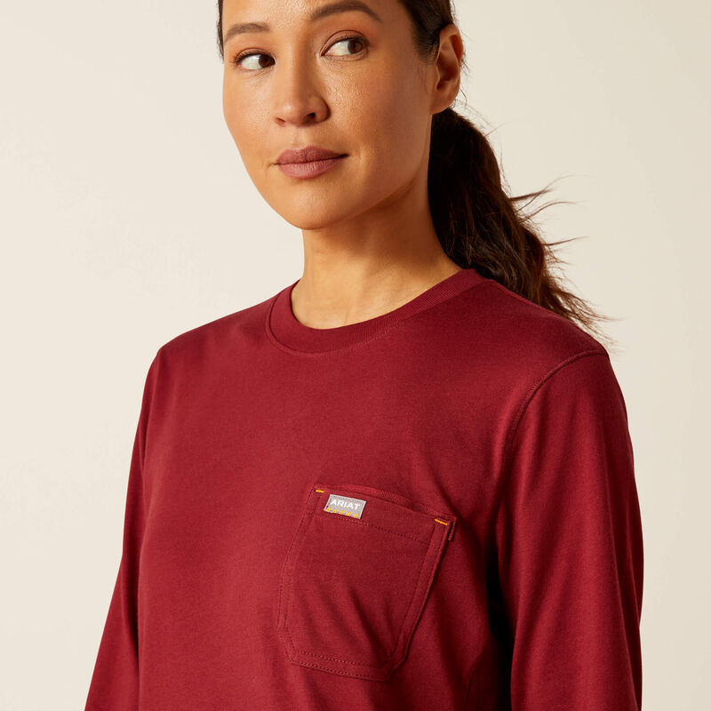 Ariat Women's Rebar Workman Tree Saw T-Shirt - Cabernet Cabernet