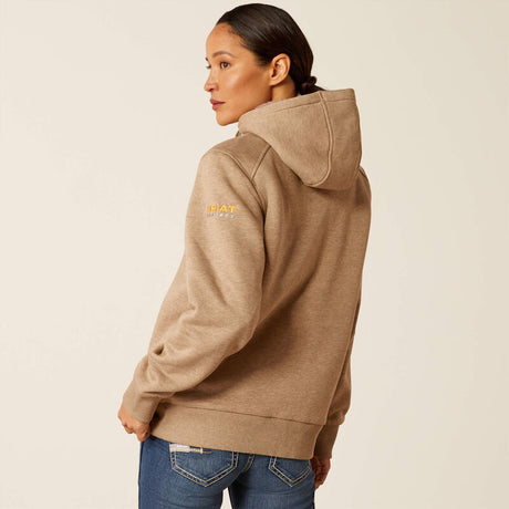 Ariat Women's Rebar All-Weather Sherpa Full Zip Hoodie - Oatmeal Heather Oatmeal Heather