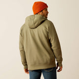 Ariat Men's Rebar Workman 1/4 Zip Hoodie - Deep Lichen Deep Lichen /  / REG