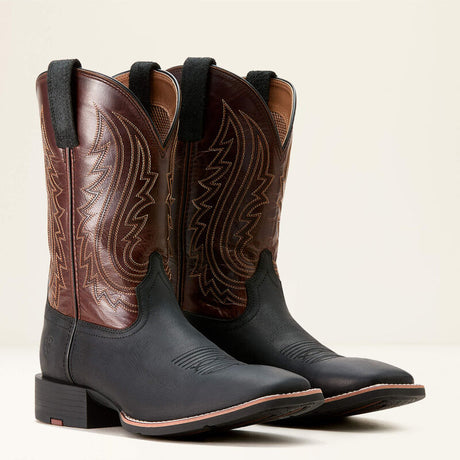 Ariat Men's Sport Big Country Cowboy Boot - Basic Black & Mahogany