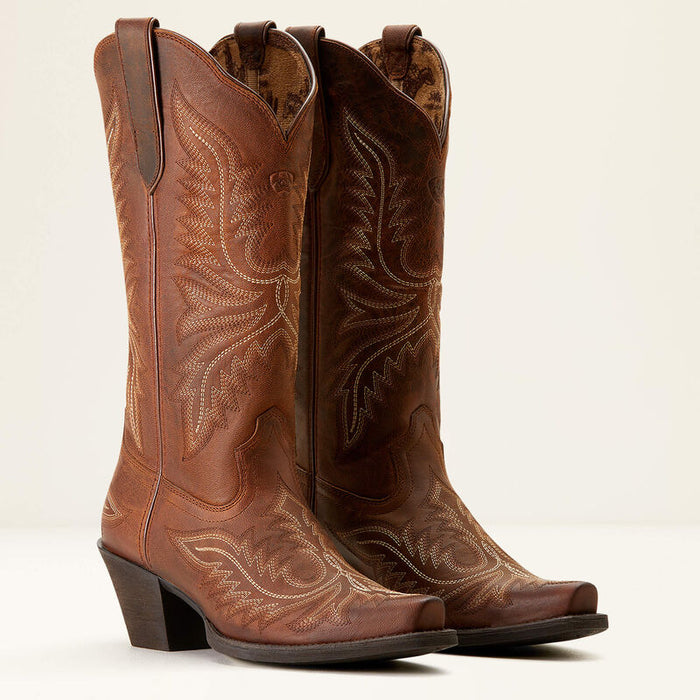 Women's Round Up Collins Western Boot - Rafter Tan