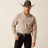 Ariat Wrinkle Free Flemming Fitted Shirt - Brown Brown /  / Regular