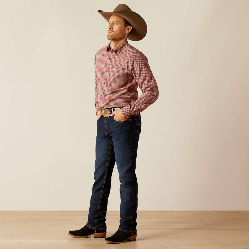 Ariat Pro Series Pedro Fitted Shirt - Burgundy Burgundy /  / Regular