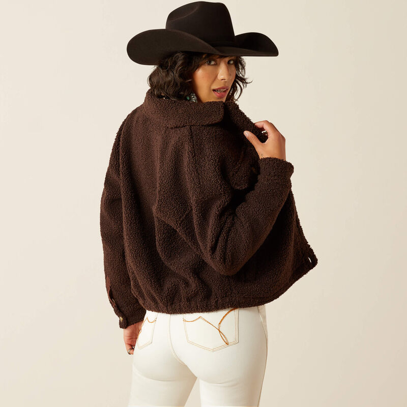 Ariat Julep Cropped Sherpa Jacket - Mole