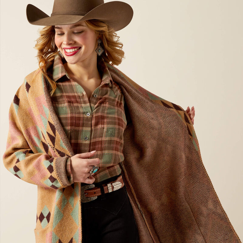 Ariat Sunset Chic Blanket Coat - Spark Geo Jacquard