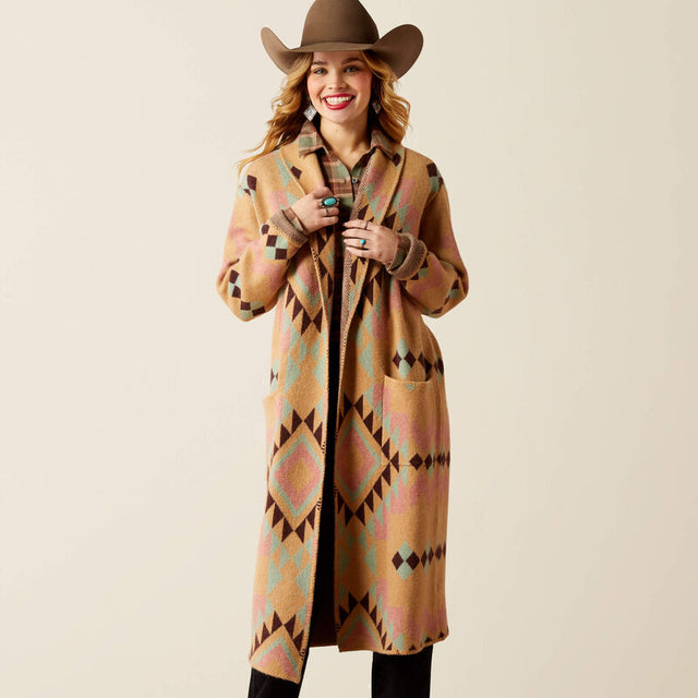 Ariat Sunset Chic Blanket Coat - Spark Geo Jacquard park Geo Jacquard / S