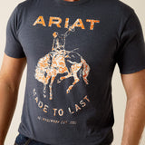 Ariat Made to Last Bronco T-Shirt - Navy Heather Navy Heather /  / Regular