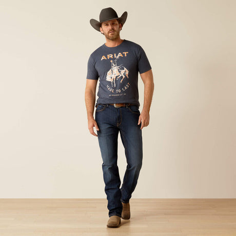 Ariat Made to Last Bronco T-Shirt - Navy Heather