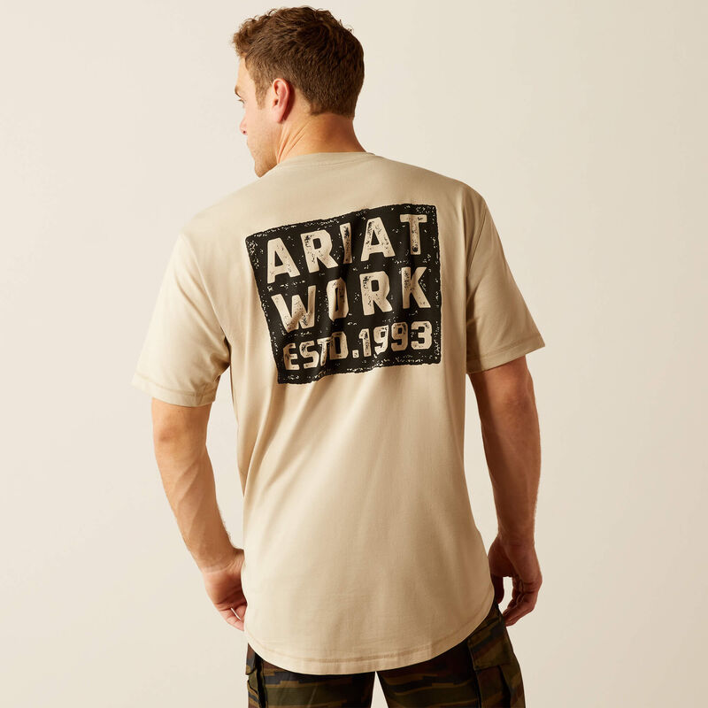 10054429 Mns Rebar Workman Brickyard T-shirt - Island Fossil Island fossil