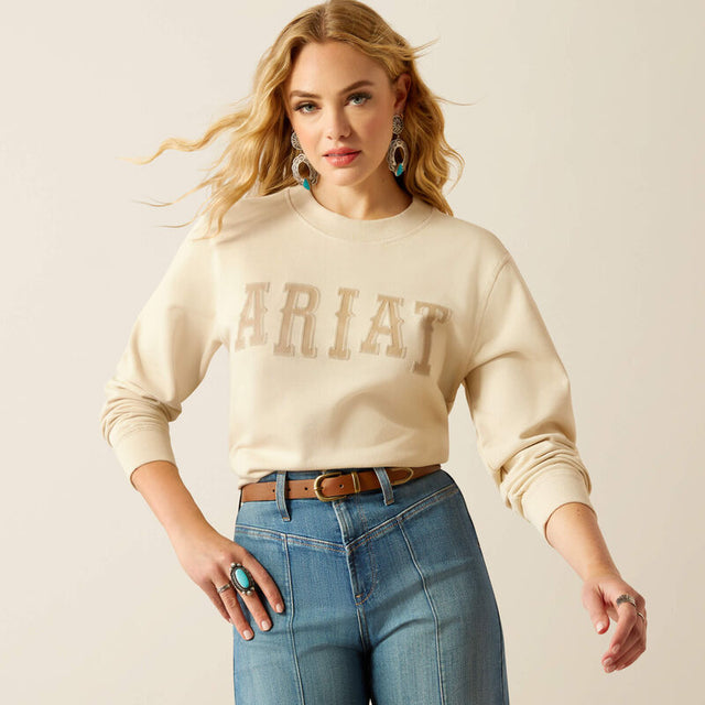 10054499 Wms Essential Crew Sweatshirt - Summer Sand Summer sand