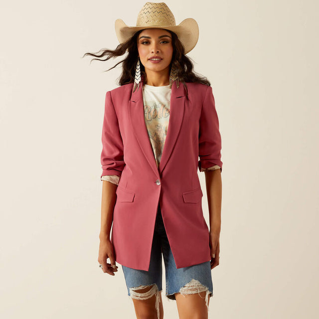10054557 Wms Ella Blazer - Dry Rose Dry rose