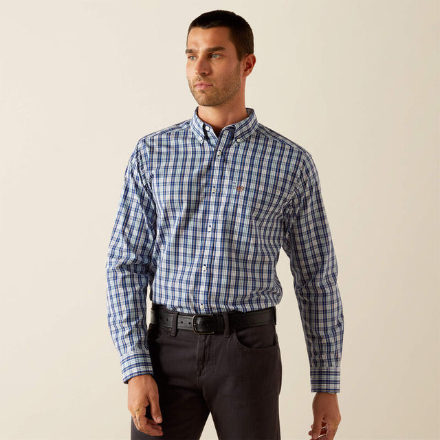 10054664 Mns Wf Bronson Fitted Shirt - Blue Blue