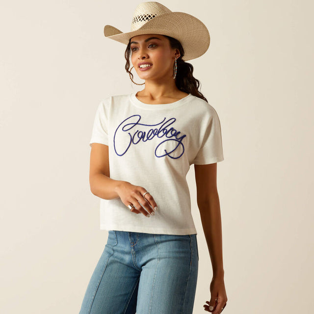10055139 Wms Cowboy T-shirt - Cloud Dancer Cloud dancer