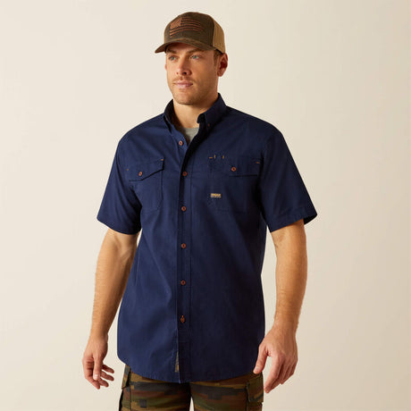 10055263 Mns Rebar Ds Work Shirt - Navy Navy