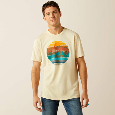 10058893 Mns Grit Scene T-shirt - Wood Ash Wood ash