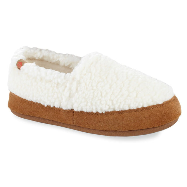 Women's Acorn Moc Slippers With Cloud Cushion Comfort Buff Popcorn