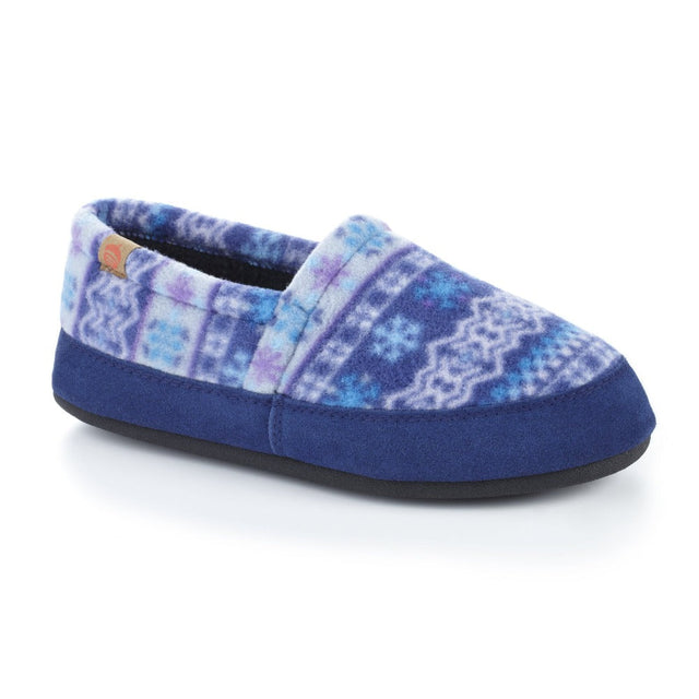 Acorn Women's Fleece Moc Slippers Icelandic Blue