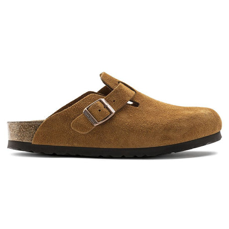 Birkenstock Boston Soft Footbed Suede Leather Clog - Mink Mink