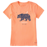 Life Is Good Women's Floral Mama Bear Crusher Tee Canyon orange