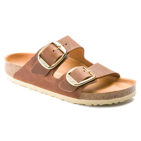 Birkenstock Women's Arizona Big Buckle Oiled Leather Sandal - Cognac Cognac