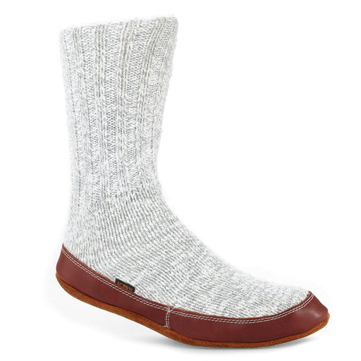 Acorn Unisex Adult Original Slipper Sock With Cloud Cushion Comfort Light Grey Cotton Twist