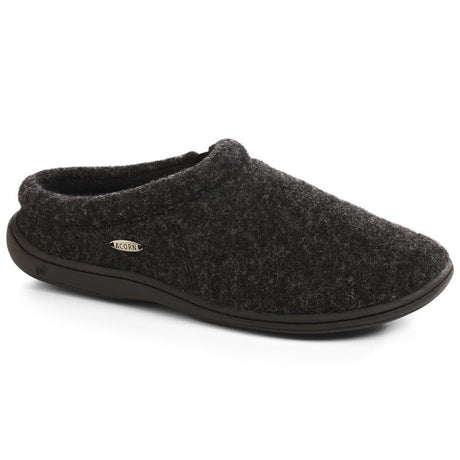 Acorn Men's Digby Gore Italian Wool Clog With Cloud Contour Comfort Black Tweed