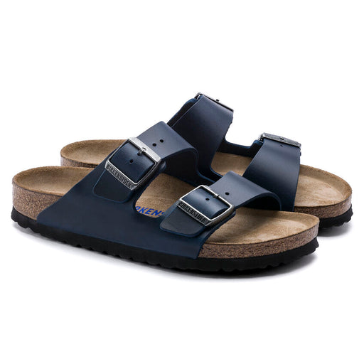 Birkenstock Arizona Soft Footbed Oiled Leather Sandal Blue