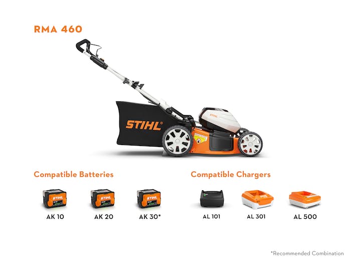 Stihl RMA 460 V Self-Propelled Battery Lawn Mower Kit (AK 30)