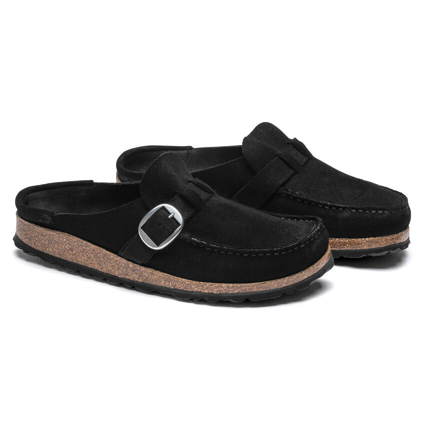 Birkenstock Buckley Suede Leather Clog Black