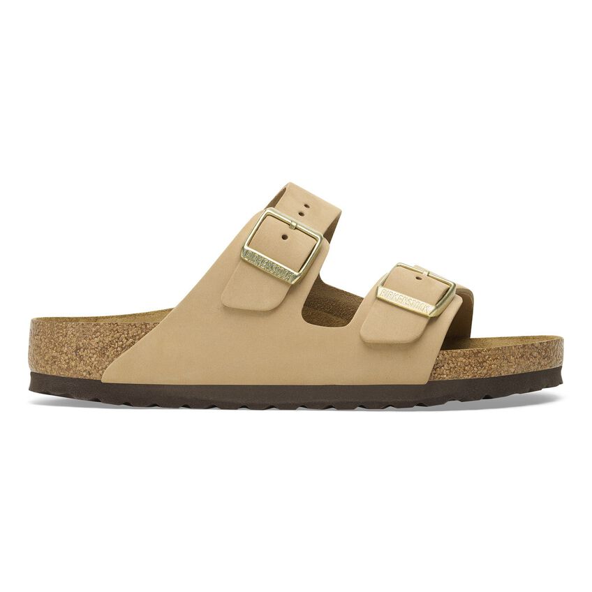 Birkenstock Arizona Soft Footbed Nubuck Leather Sandal - Sandcastle Sandcastle