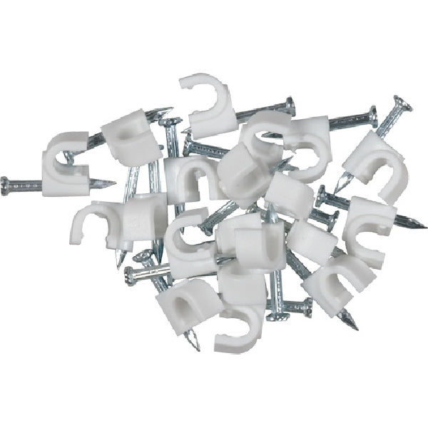 RCA Coaxial Nail Clip White