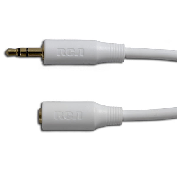 RCA Headphone Extension Cord White / 6FT