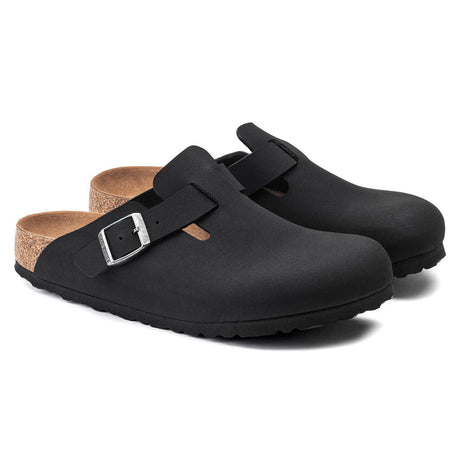 Birkenstock Boston Vegan Birkibuc Clog Black