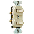 Pass & Seymour Double Combination Switch White / 15A