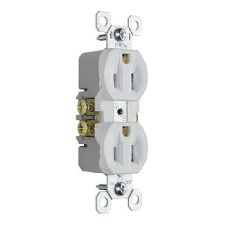 Pass & Seymour Duplex Receptacle White / 15A