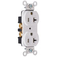 Pass & Seymour Duplex Receptacle White / 20A