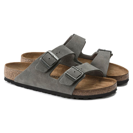 Birkenstock Men's Arizona Nubuck Sandal - Desert Buck Whale Gray Desert Buck Whale Gray