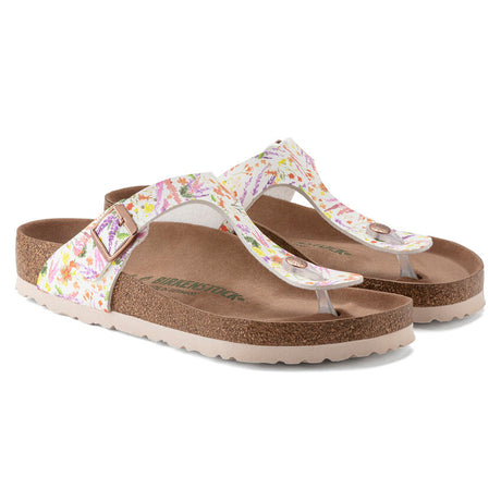 Birkenstock Women's Gizeh Vegan Birko-flor Sandal Summer garden rose