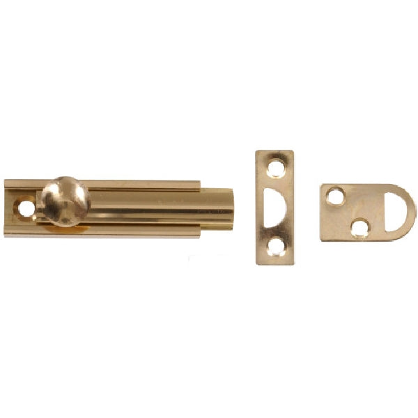 Hardware Essentials Surface Slide Bolt Brass